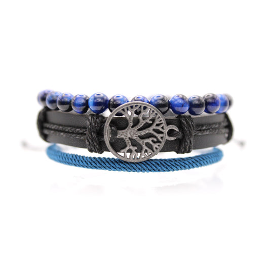 Elemental Strength Bracelet Set for Men Harness Natural Power with Confident Style